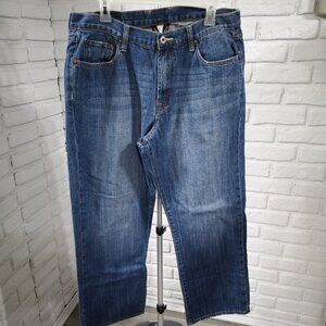 Lucky Brand Men's Size 36 Gunther Straight Leg Medium Wash Blue Jeans
